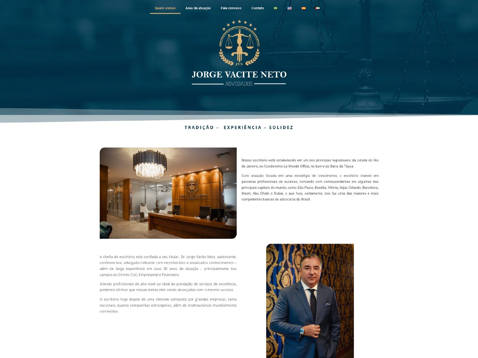 JVN Advogados — captura do site